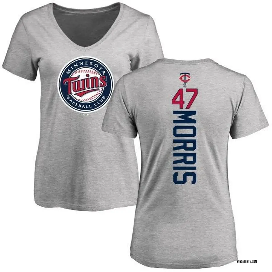 Women's Jack Morris Minnesota Twins Backer Slim Fit T-Shirt - Ash