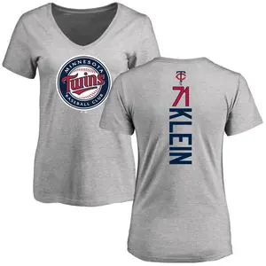 Women's John Klein Minnesota Twins Backer Slim Fit T-Shirt - Ash