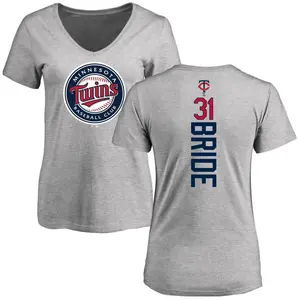 Women's Jonah Bride Minnesota Twins Backer Slim Fit T-Shirt - Ash