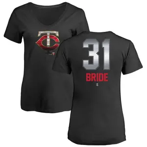 Women's Jonah Bride Minnesota Twins Midnight Mascot V-Neck T-Shirt - Black