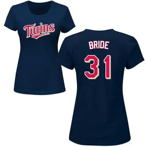 Women's Jonah Bride Minnesota Twins Roster Name & Number T-Shirt - Navy