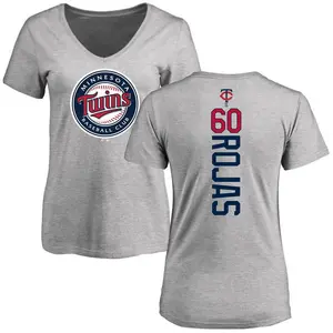 Women's Kendry Rojas Minnesota Twins Backer Slim Fit T-Shirt - Ash