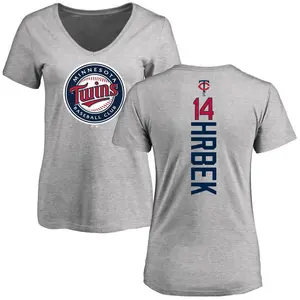 Women's Kent Hrbek Minnesota Twins Backer Slim Fit T-Shirt - Ash