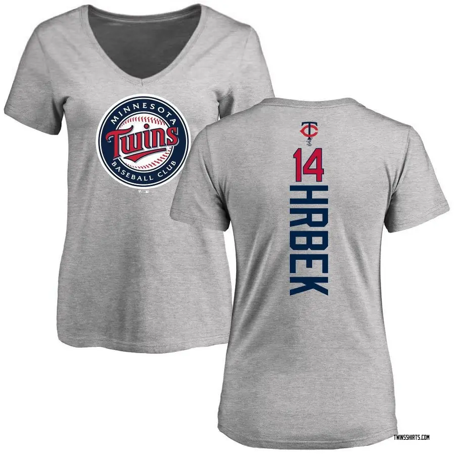 Women's Kent Hrbek Minnesota Twins Backer Slim Fit T-Shirt - Ash
