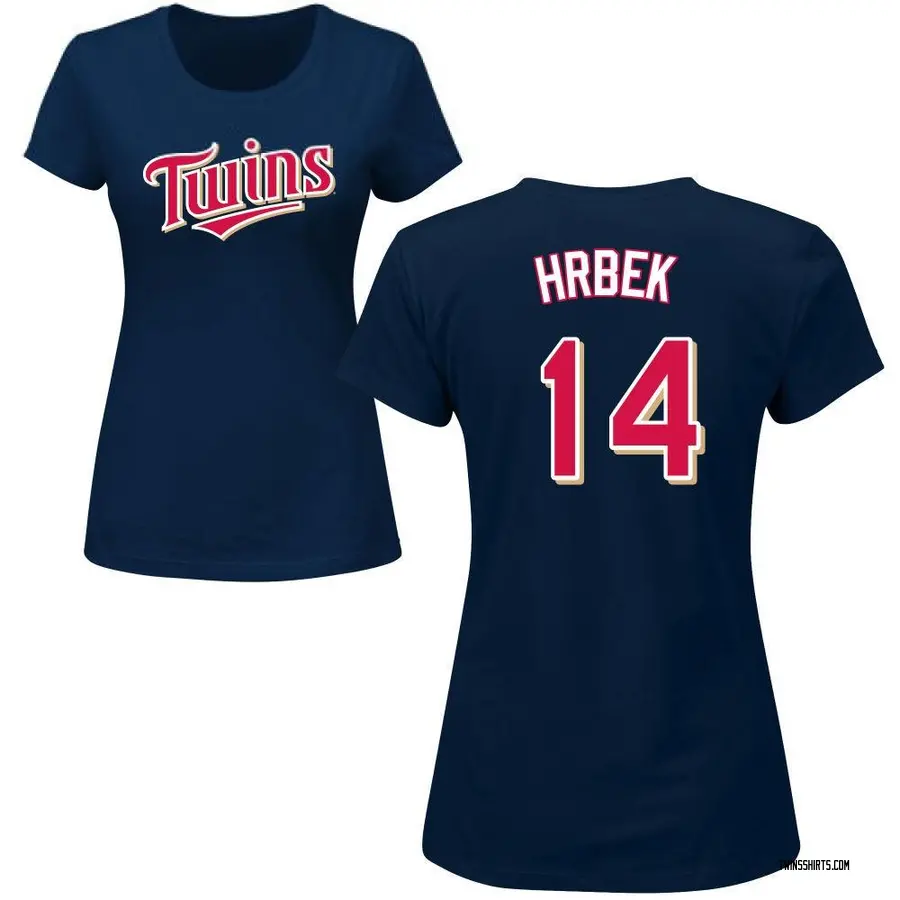 Women's Kent Hrbek Minnesota Twins Roster Name & Number T-Shirt - Navy