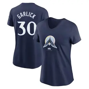 Women's Kyle Garlick Minnesota Twins Navy 2024 City Connect Name & Number V-Neck T-Shirt