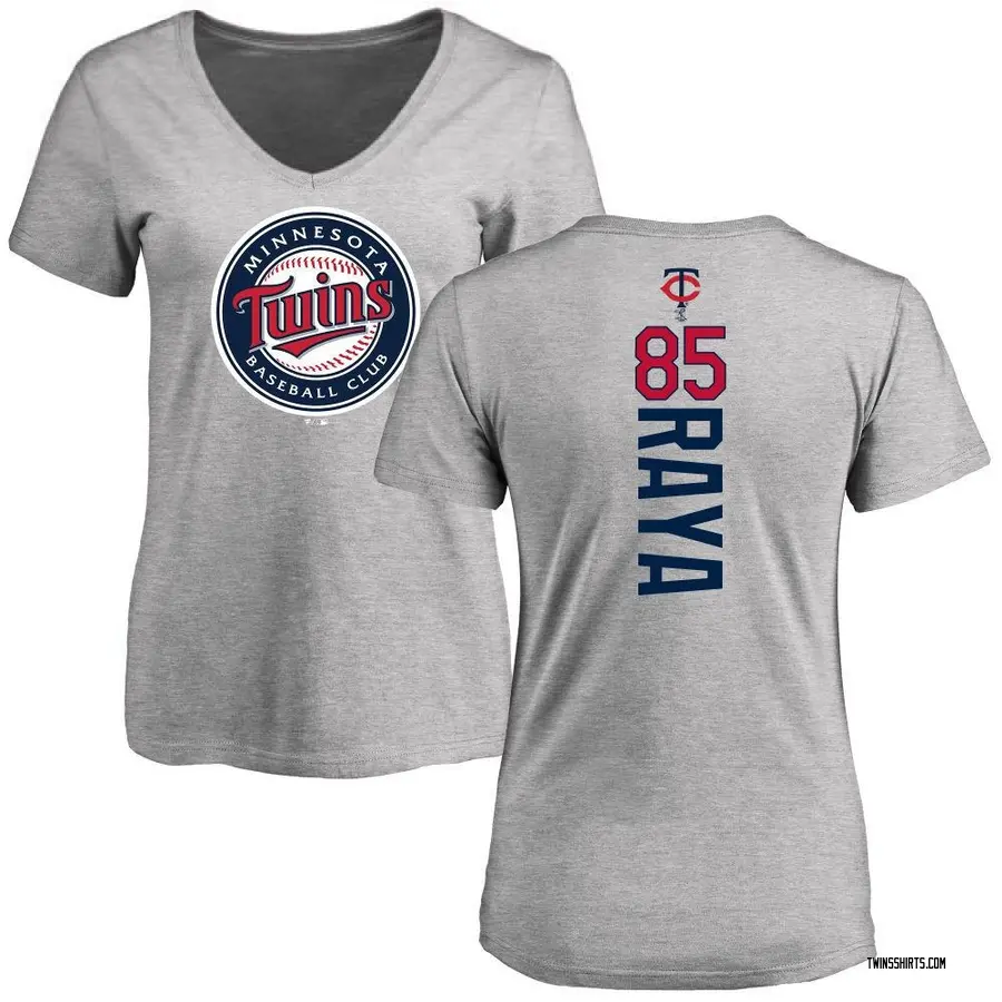 Women's Marco Raya Minnesota Twins Backer Slim Fit T-Shirt - Ash