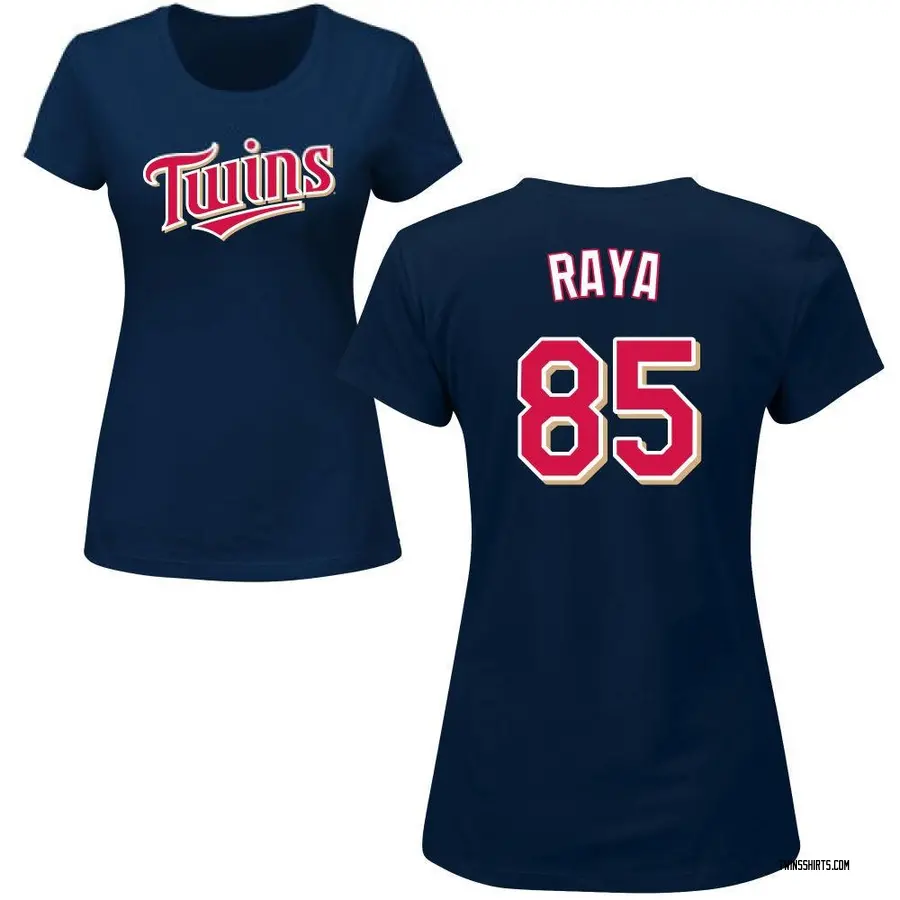 Women's Marco Raya Minnesota Twins Roster Name & Number T-Shirt - Navy