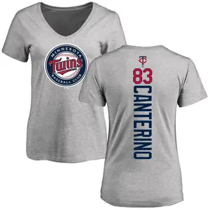 Women's Matt Canterino Minnesota Twins Backer Slim Fit T-Shirt - Ash
