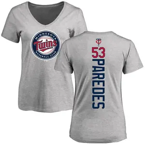 Women's Michael Paredes Minnesota Twins Backer Slim Fit T-Shirt - Ash