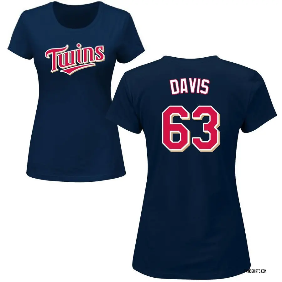 Women's Noah Davis Minnesota Twins Roster Name & Number T-Shirt - Navy