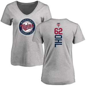 Women's Pierson Ohl Minnesota Twins Backer Slim Fit T-Shirt - Ash