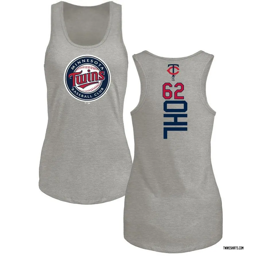 Women's Pierson Ohl Minnesota Twins Backer Tri-Blend Tank Top - Ash