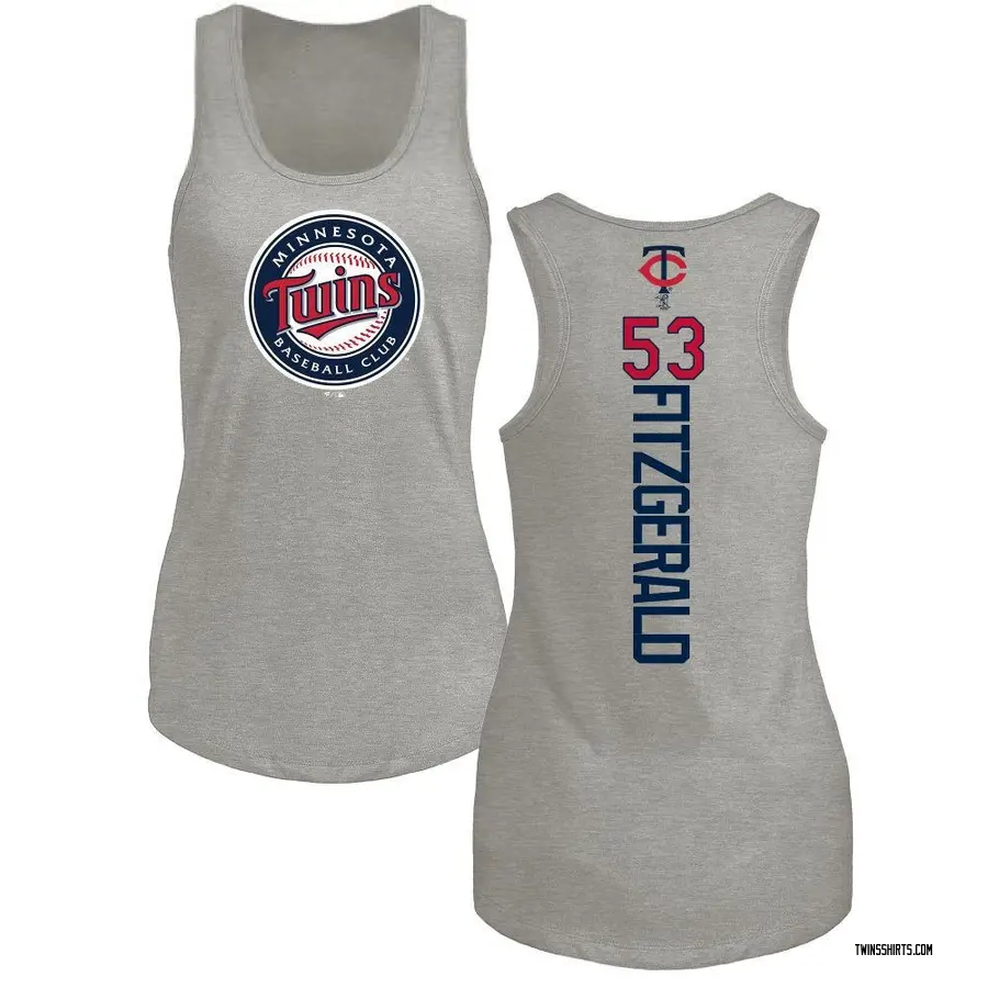 Women's Ryan Fitzgerald Minnesota Twins Backer Tri-Blend Tank Top - Ash