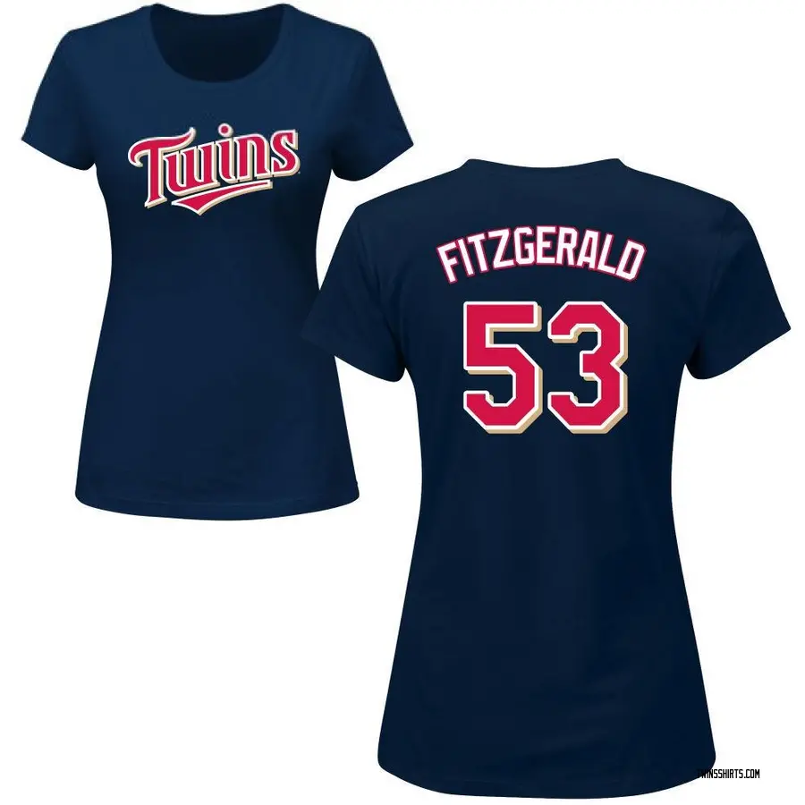 Women's Ryan Fitzgerald Minnesota Twins Roster Name & Number T-Shirt - Navy