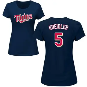 Women's Ryan Kreidler Minnesota Twins Roster Name & Number T-Shirt - Navy