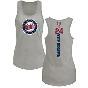 Women's Simeon Woods Richardson Minnesota Twins Backer Tri-Blend Tank Top - Ash