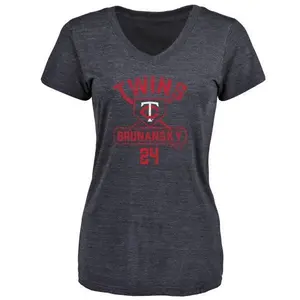 Women's Tom Brunansky Minnesota Twins Base Runner T-Shirt - Navy