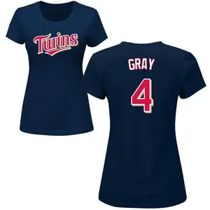 Women's Tristan Gray Minnesota Twins Roster Name & Number T-Shirt - Navy