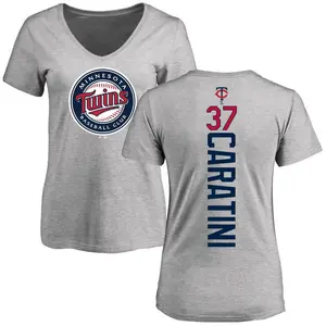Women's Victor Caratini Minnesota Twins Backer Slim Fit T-Shirt - Ash