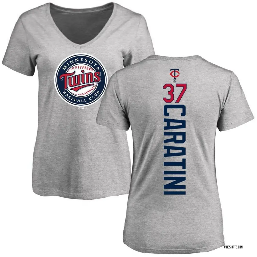 Women's Victor Caratini Minnesota Twins Backer Slim Fit T-Shirt - Ash