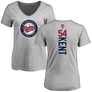 Women's Zak Kent Minnesota Twins Backer Slim Fit T-Shirt - Ash