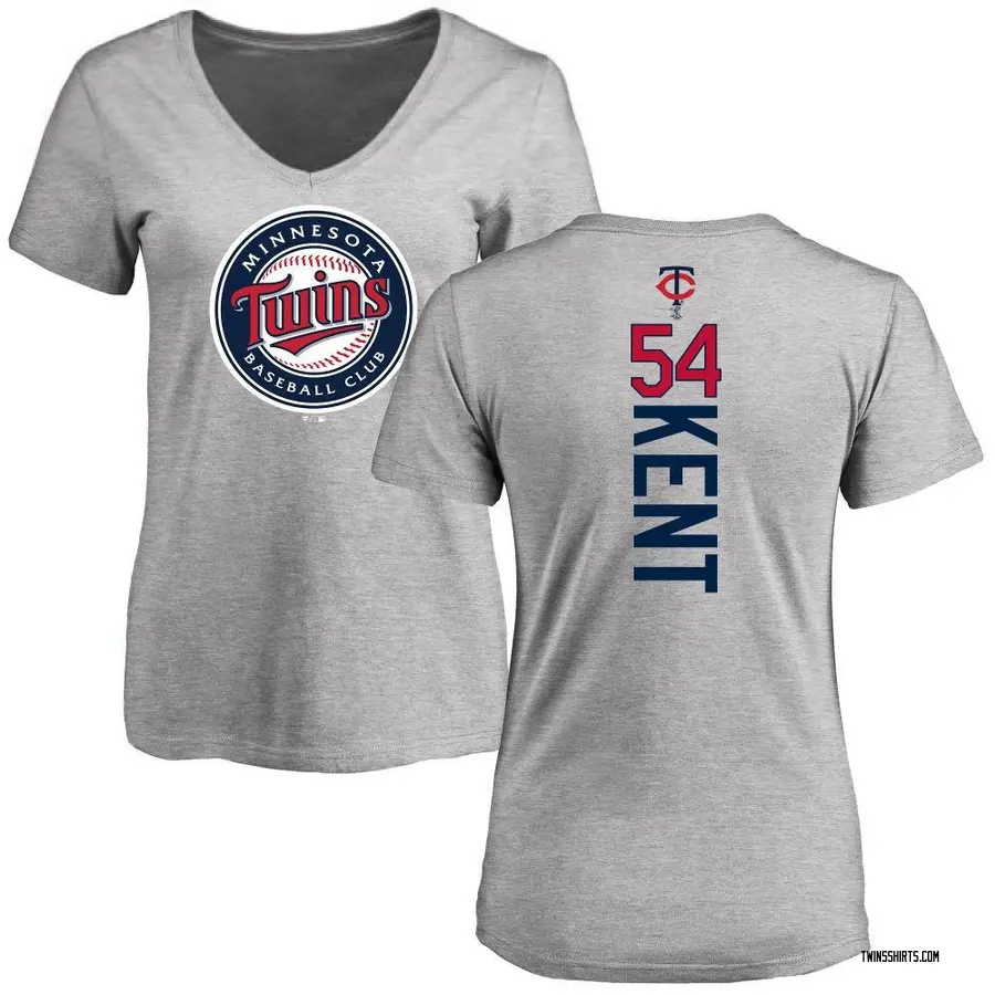 Women's Zak Kent Minnesota Twins Backer Slim Fit T-Shirt - Ash