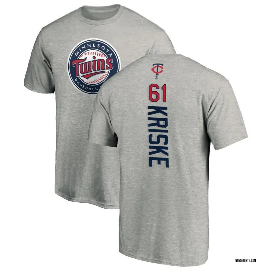 Youth Brooks Kriske Minnesota Twins Backer T-Shirt - Ash