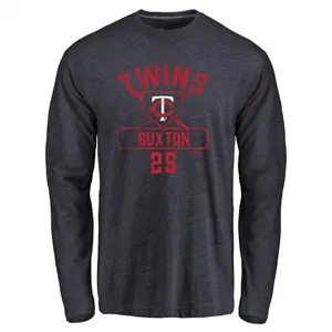 Youth Byron Buxton Minnesota Twins Base Runner Tri-Blend Long Sleeve T-Shirt - Navy