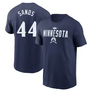 Youth Cole Sands Minnesota Twins Navy 2024 City Connect Graphic Name & Number T-Shirt