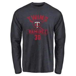 Youth Erasmo Ramirez Minnesota Twins Base Runner Tri-Blend Long Sleeve T-Shirt - Navy