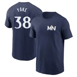Youth Ernie Yake Minnesota Twins Navy 2024 City Connect Fuse Name & Number T-Shirt