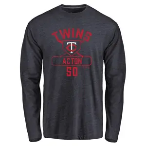 Youth Garrett Acton Minnesota Twins Base Runner Tri-Blend Long Sleeve T-Shirt - Navy
