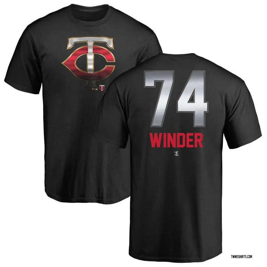 Youth Josh Winder Minnesota Twins Midnight Mascot T-Shirt - Black