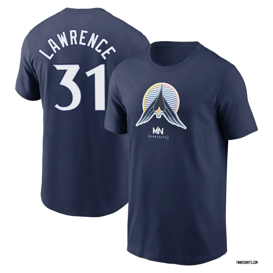Youth Justin Lawrence Minnesota Twins Navy 2024 City Connect Name & Number T-Shirt