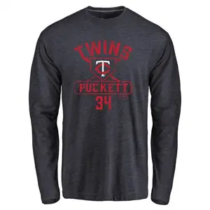 Youth Kirby Puckett Minnesota Twins Base Runner Tri-Blend Long Sleeve T-Shirt - Navy
