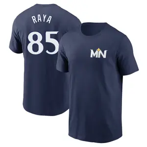 Youth Marco Raya Minnesota Twins Navy 2024 City Connect Fuse Name & Number T-Shirt