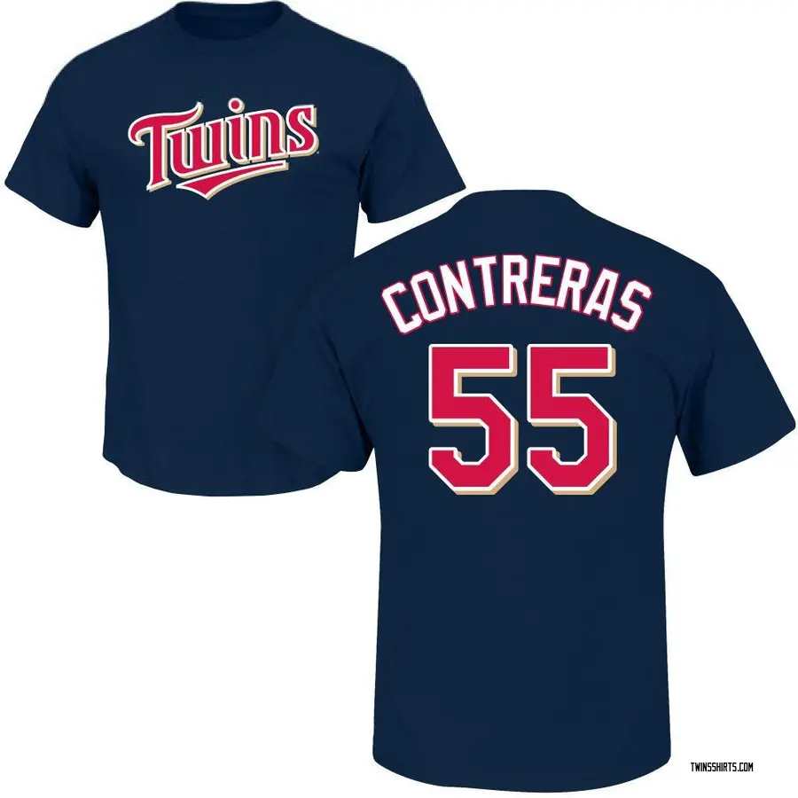 Youth Mark Contreras Minnesota Twins Roster Name & Number T-Shirt - Navy