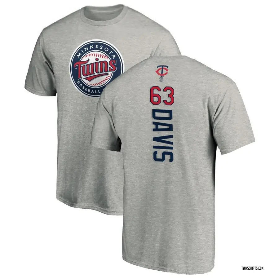 Youth Noah Davis Minnesota Twins Backer T-Shirt - Ash