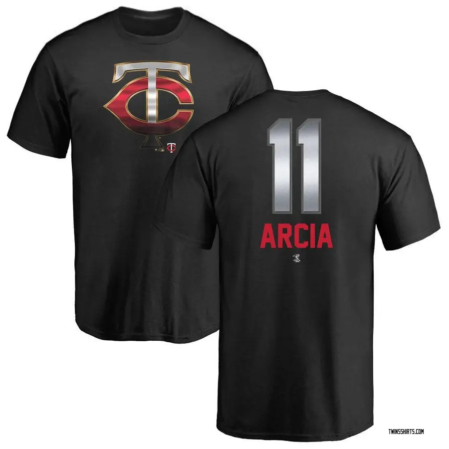 Youth Orlando Arcia Minnesota Twins Midnight Mascot T-Shirt - Black