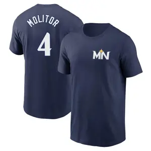 Youth Paul Molitor Minnesota Twins Navy 2024 City Connect Fuse Name & Number T-Shirt