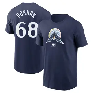 Youth Randy Dobnak Minnesota Twins Navy 2024 City Connect Name & Number T-Shirt