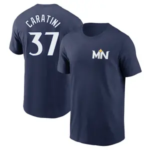 Youth Victor Caratini Minnesota Twins Navy 2024 City Connect Fuse Name & Number T-Shirt